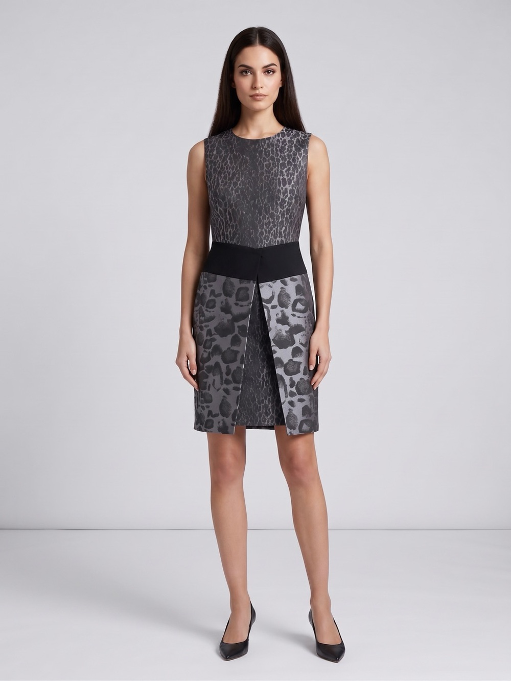 $2480 Giambattista Valli Silk Metallic Patterned Couture Dress Size 38/4